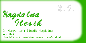 magdolna ilcsik business card